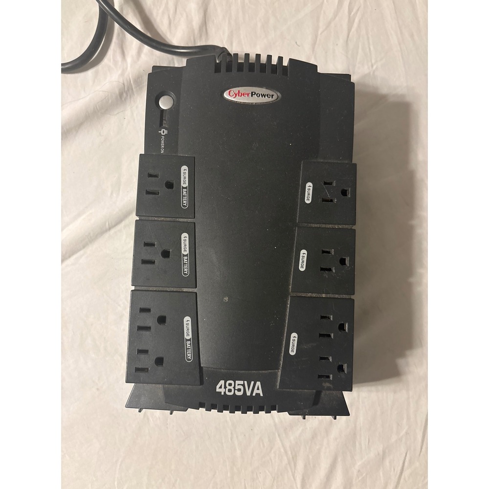CyberPower UPS Battery Backup 485VA Black Good CP485SL 6-Outlet Surge Protector